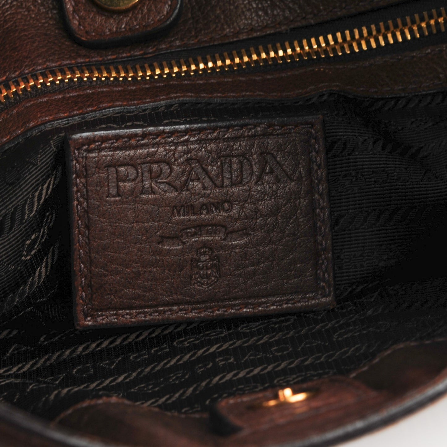 Cervo Antik Flat Messenger Bag Brown