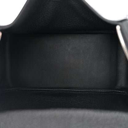 Hermes Taurillon Clemence Lindy 26 Black 5 of 11