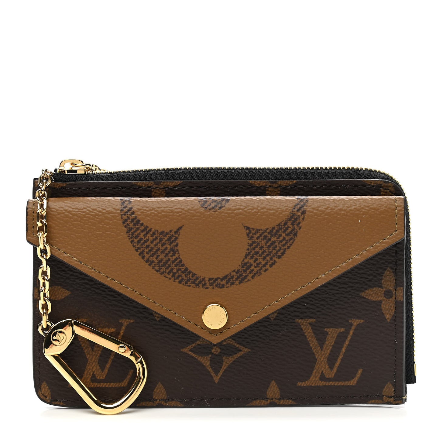 Reverse Monogram Recto Verso Card Holder Brown