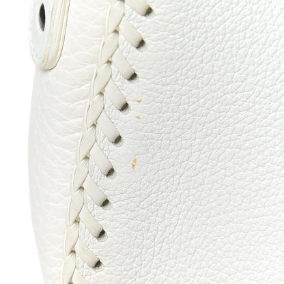Christian Dior Calfskin Braided Gaucho Double Saddle Bag White 12 of 15