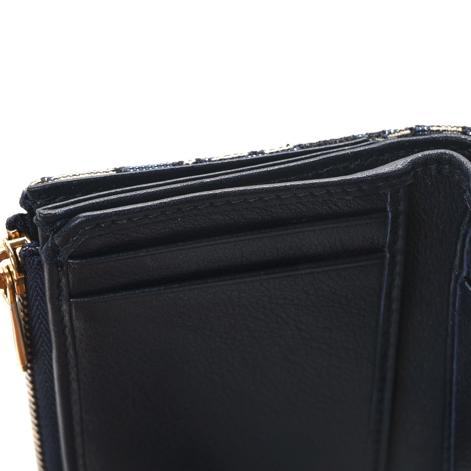 Christian Dior Saddle Lotus Wallet Blue 8 of 9