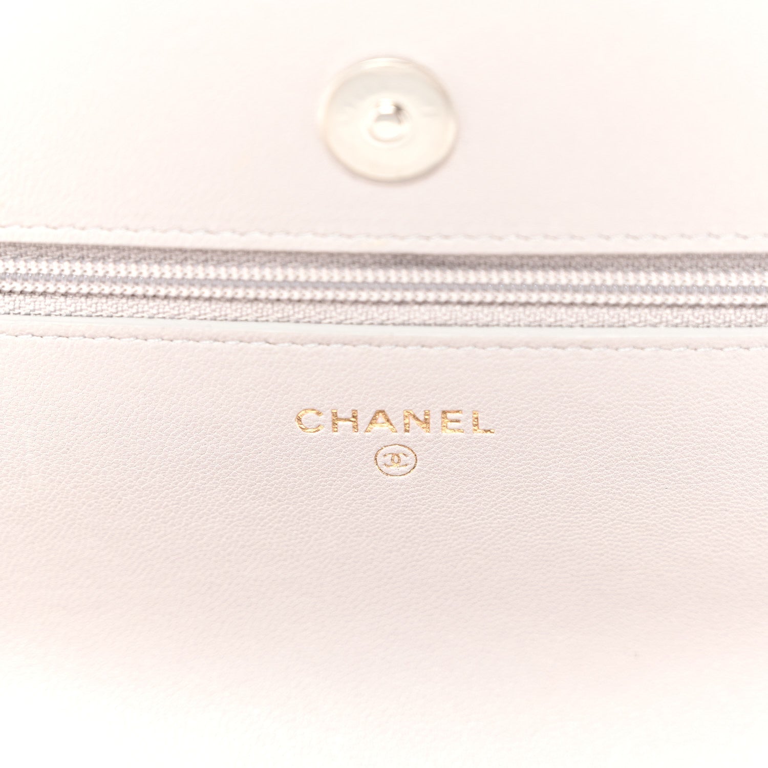 Chanel Lambskin Quilted Chanel 19 Wallet On Chain WOC Grey 6 of 11