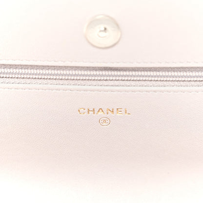 Chanel Lambskin Quilted Chanel 19 Wallet On Chain WOC Grey 6 of 11
