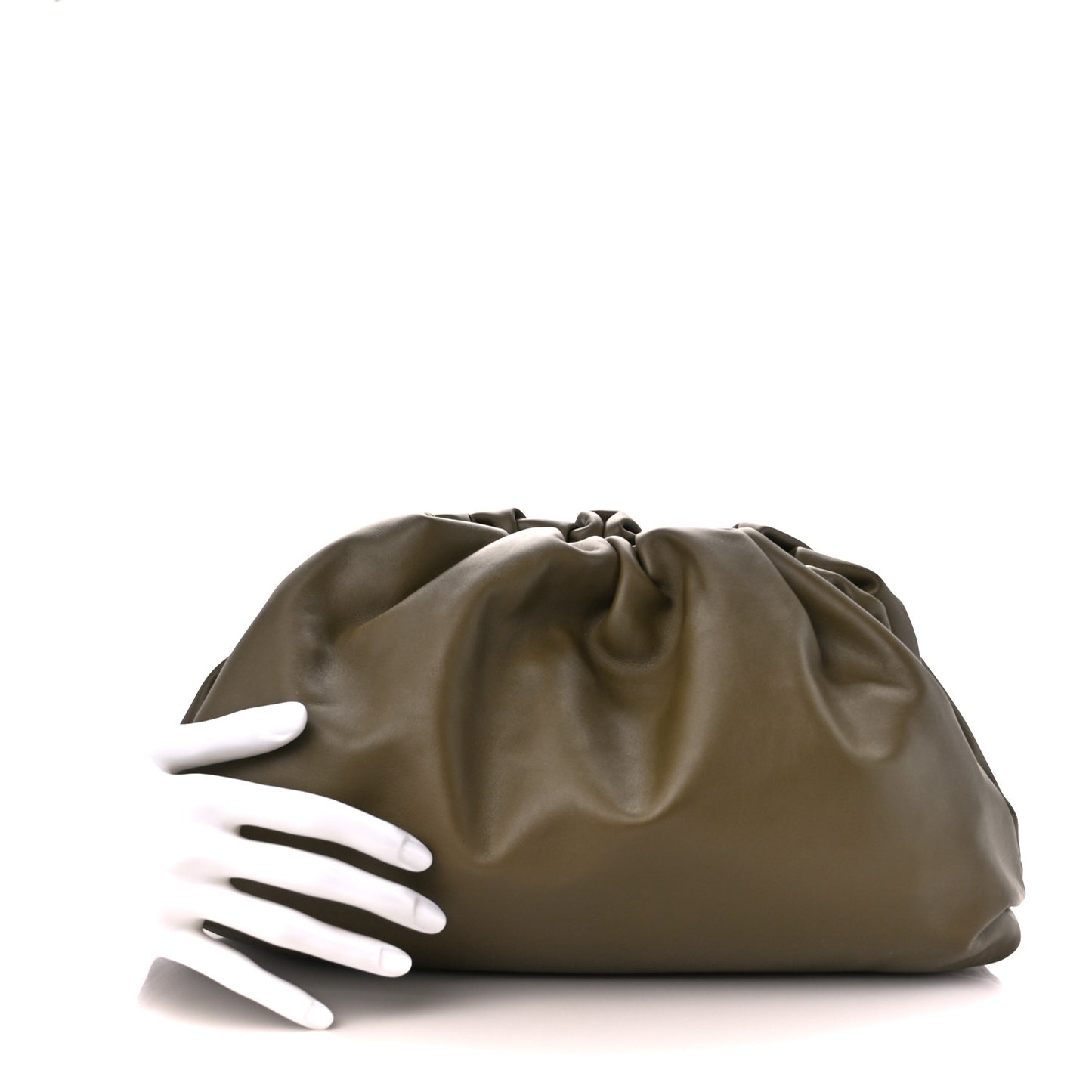 Smooth Butter Calf The Pouch Oversized Clutch Mud