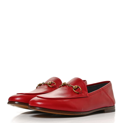 Gucci Lambskin Womens Brixton Horsebit Loafers 36.5 Hibiscus Red 3 of 9