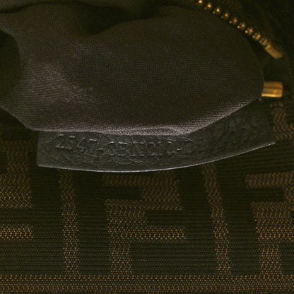 Fendi Goatskin Zucca Large Peekaboo Iconic Satchel Taupe Tobacco Moro 7 of 16