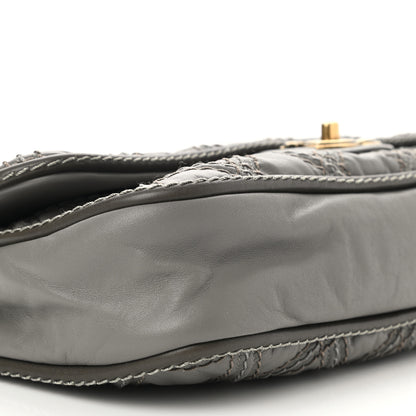 Chanel Calfskin Stitch Triptych Flap Grey 8 of 9