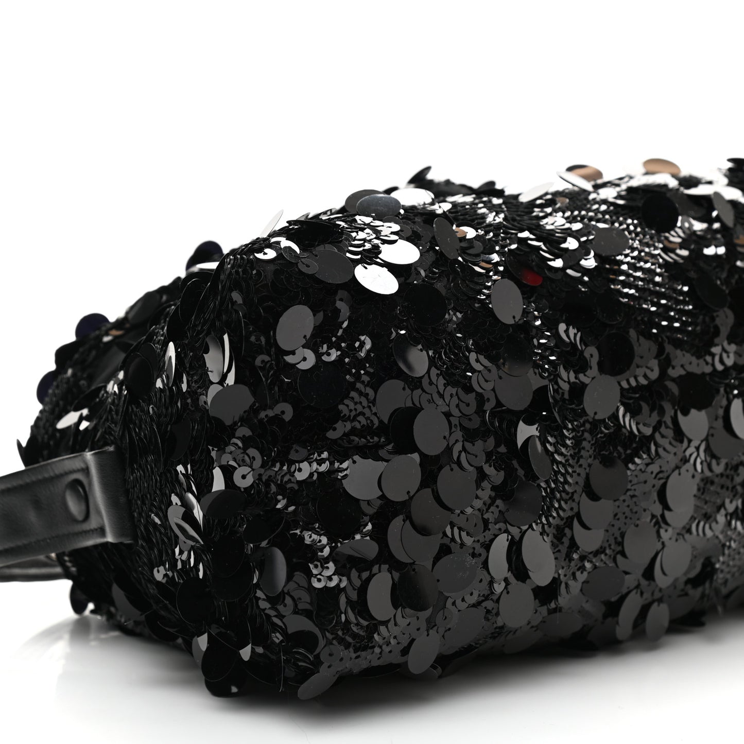 Paillettes Vitello Signaux Bag Black