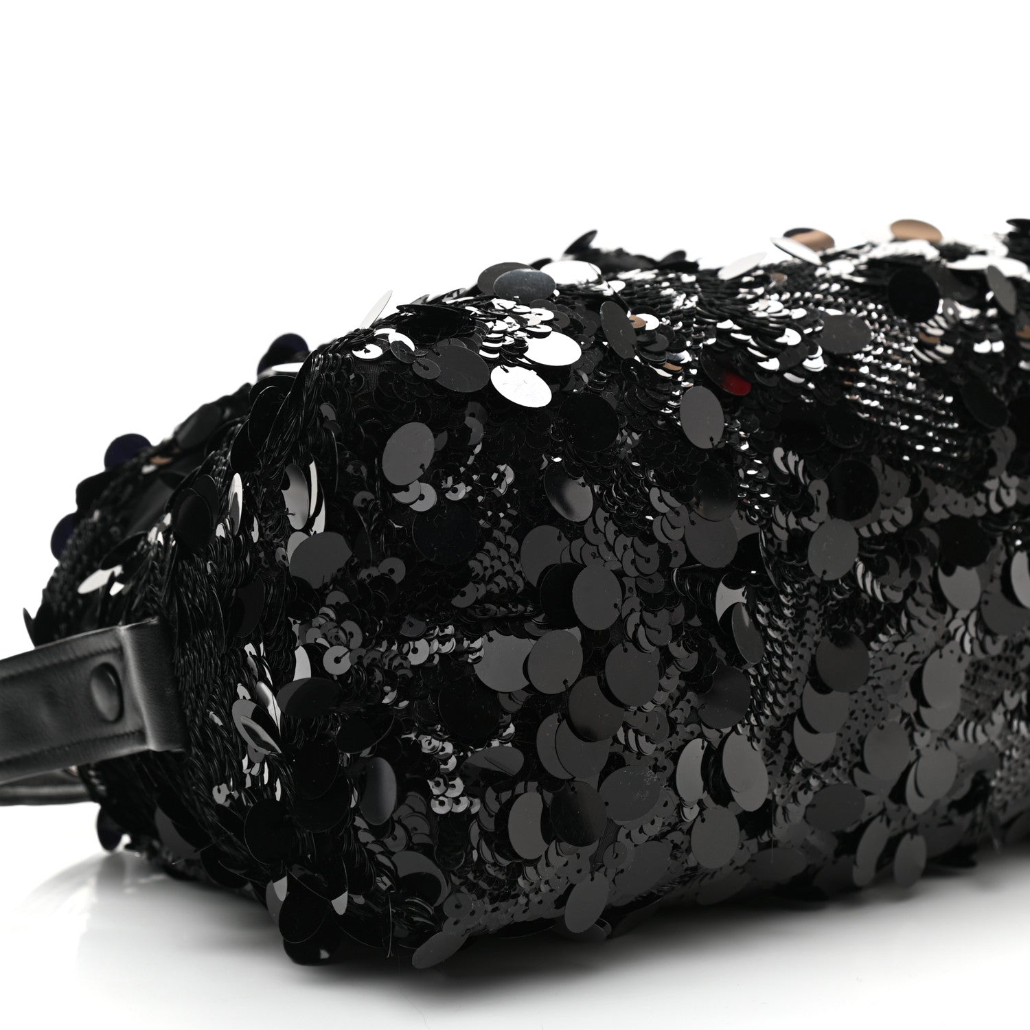 Prada Paillettes Vitello Signaux Bag Black 10 of 17