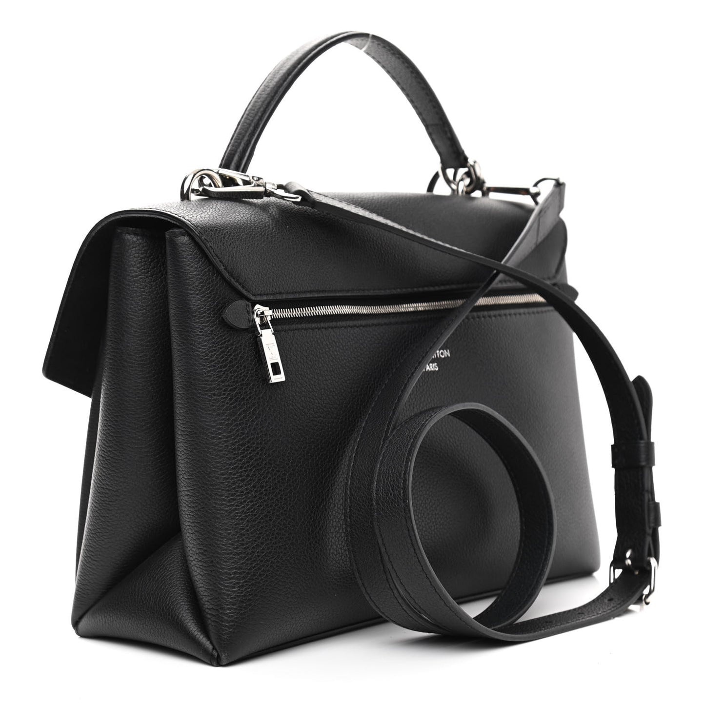 Soft Calfskin My Lockme Top Handle Black