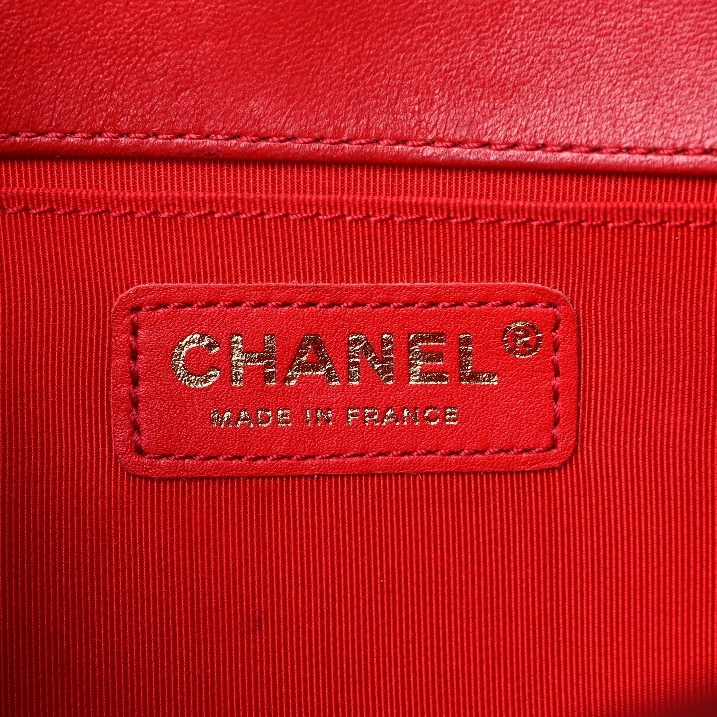 Lambskin Quilted Medium Boy Flap Red