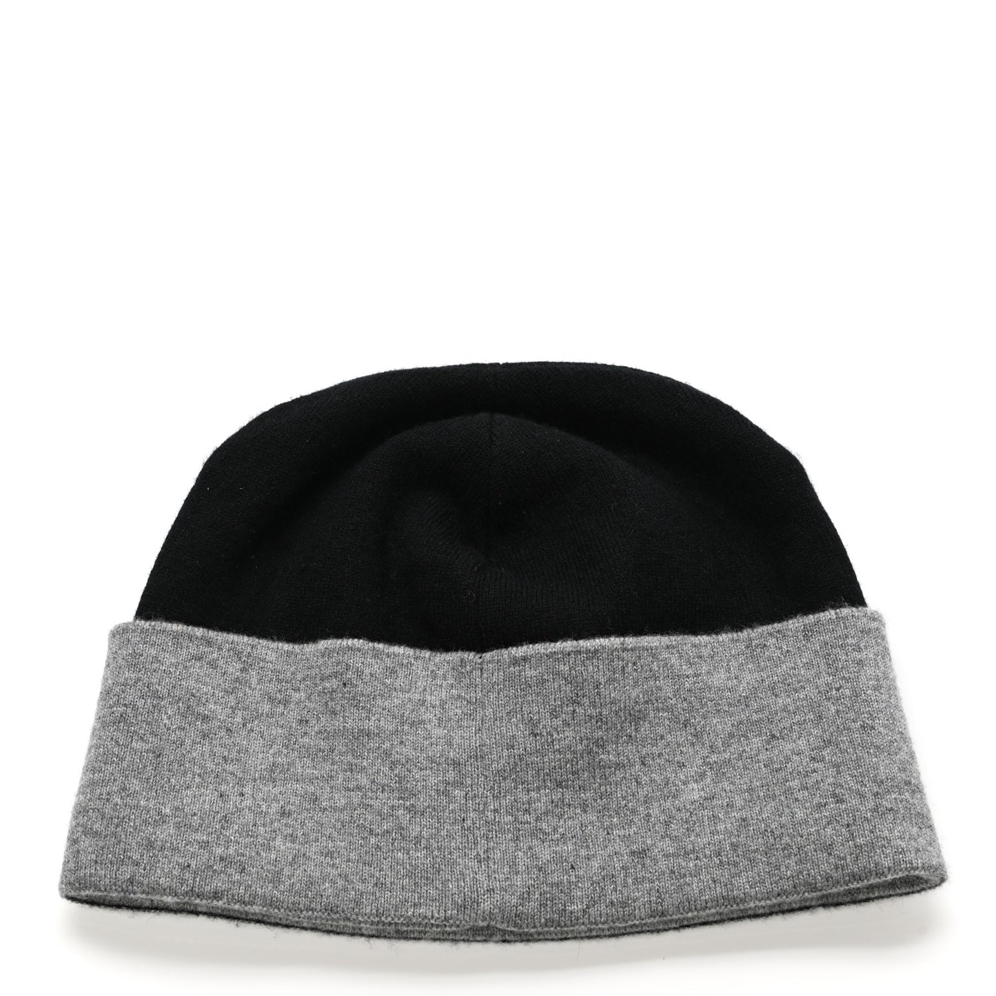 Cashmere Blend CC Beanie Hat Black Grey