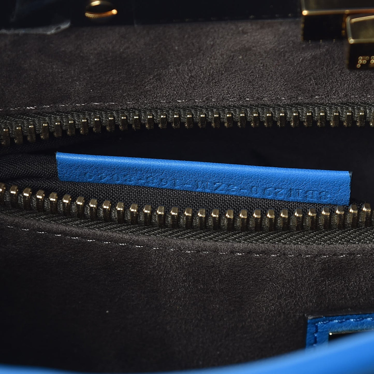 Vitello Seta Medium Peekaboo Iconic Satchel Blue Royal