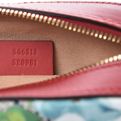 Gucci GG Supreme Monogram Blooms Mini Chain Shoulder Bag Beige Blue Navy Hibiscus Red 7 of 7