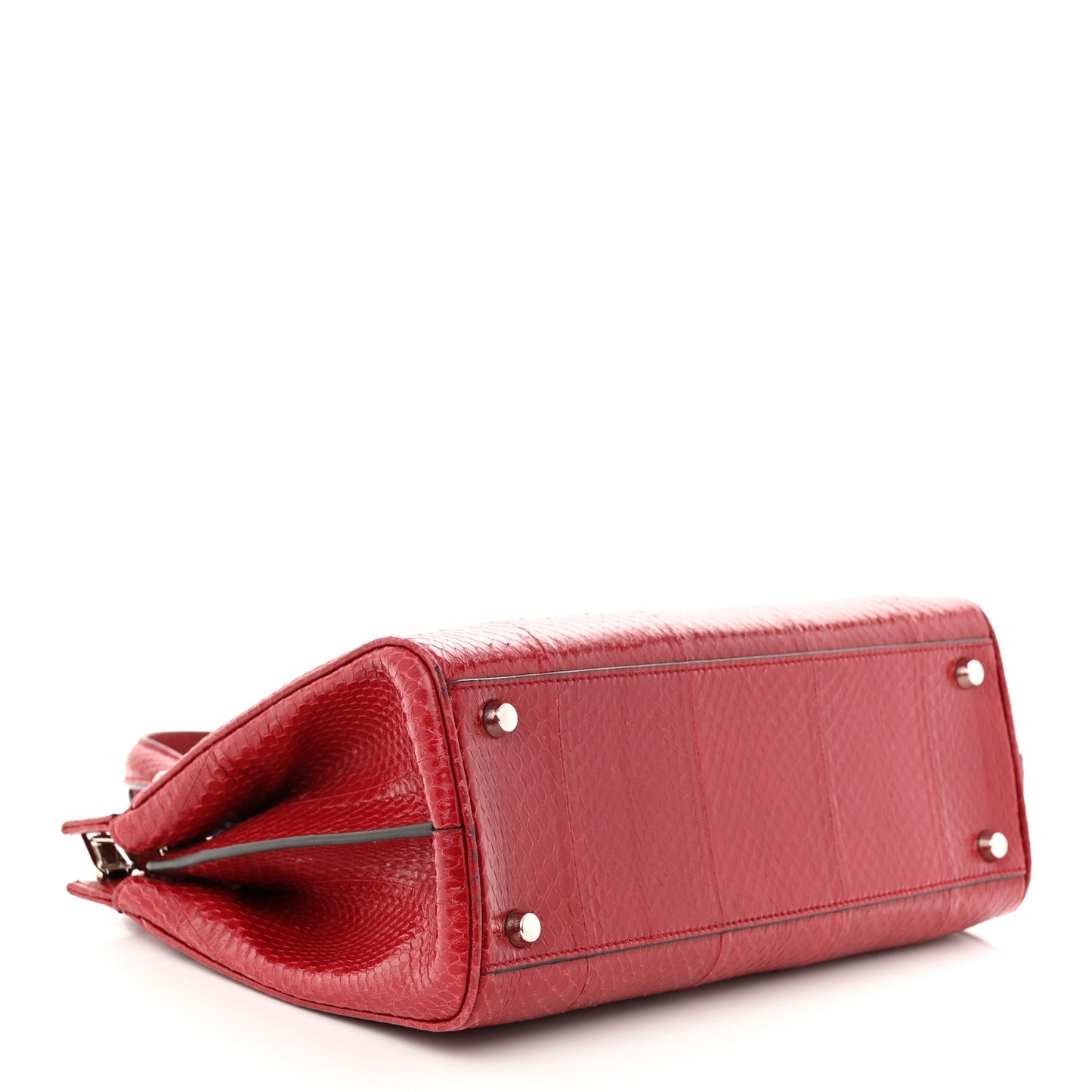 Snakeskin Small Zumi Top Handle Bag Romantic Cerise