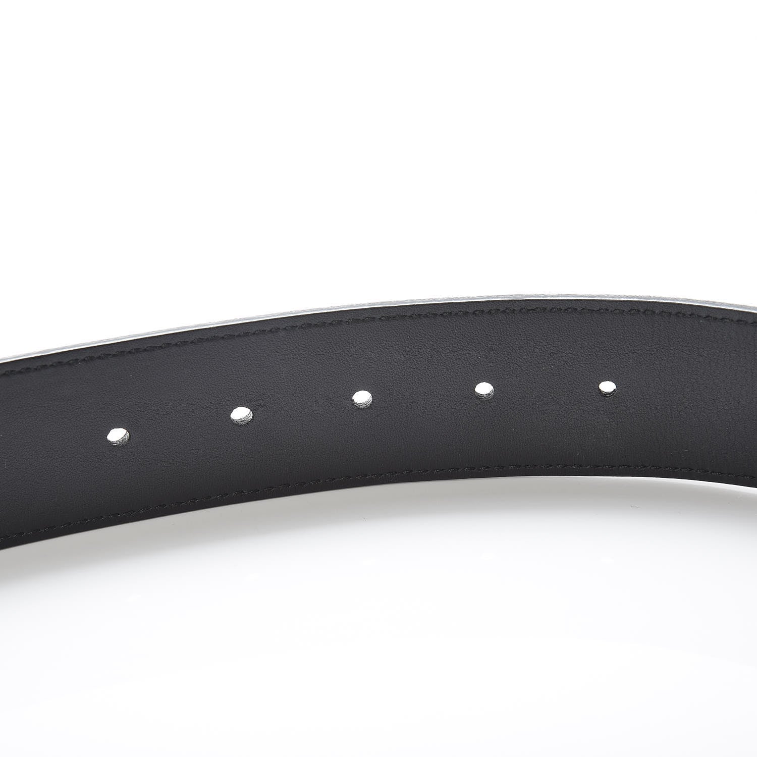 Gucci Moon Calfskin Pearl Double G 40mm Belt 80 32 Black Cream 6 of 6