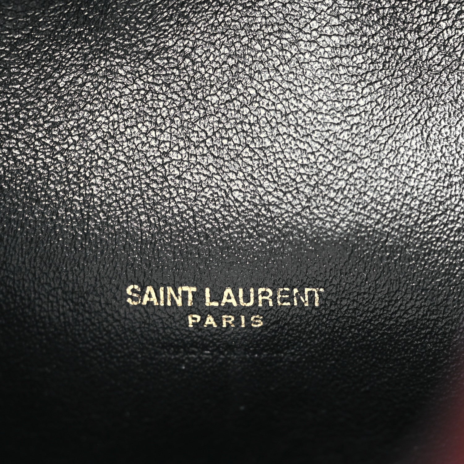 Saint Laurent Suede All-Over Monogram Bucket Bag Burgundy 7 of 11