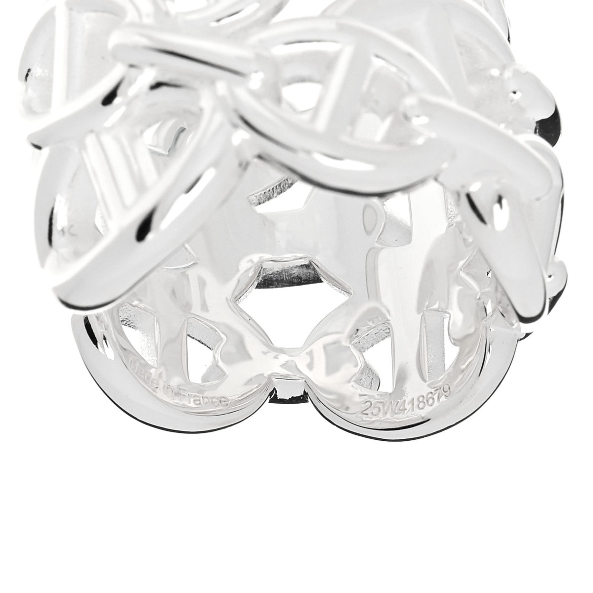 Sterling Silver GM Chaine d'Ancre Enchainee Band Ring 54 6.75