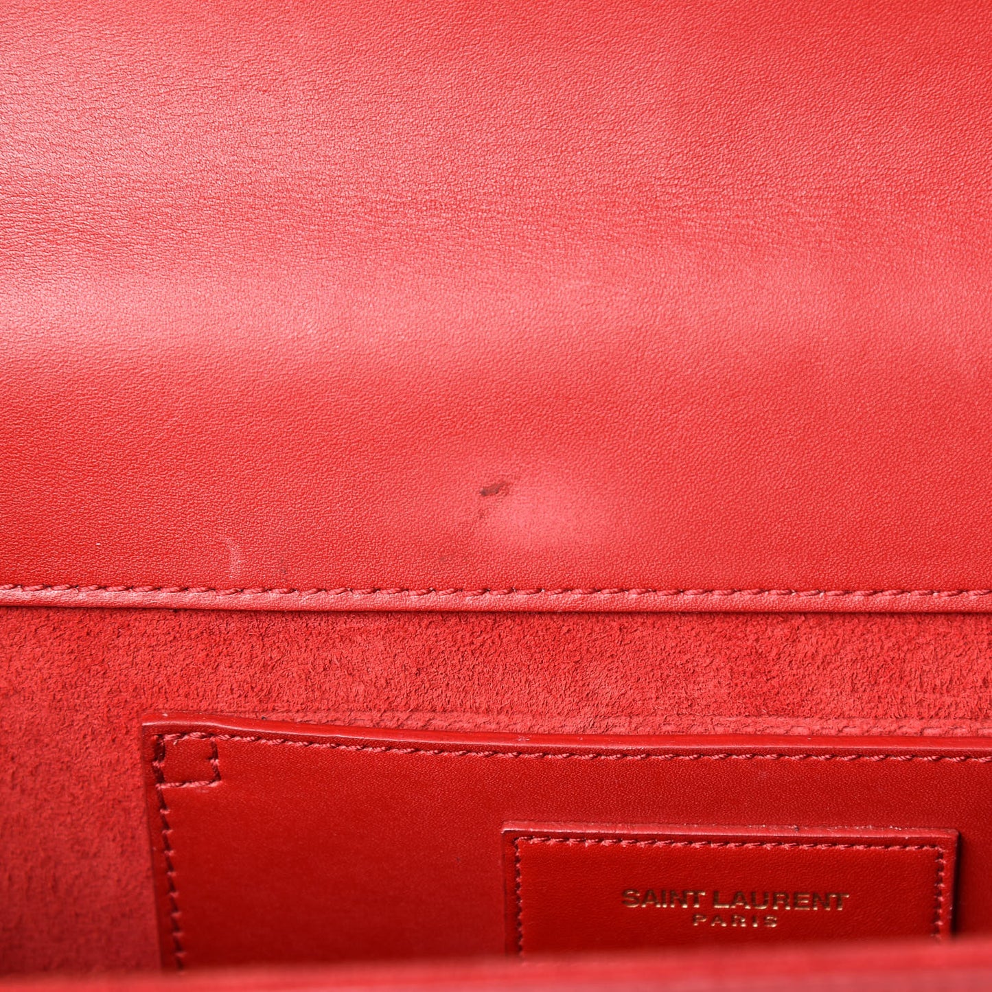 Calfskin Cassandre Clutch Rouge Orient