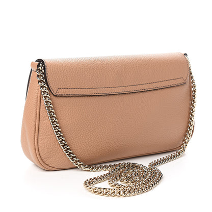 Gucci Pebbled Calfskin Medium Soho Flap Crossbody Camelia 3 of 10