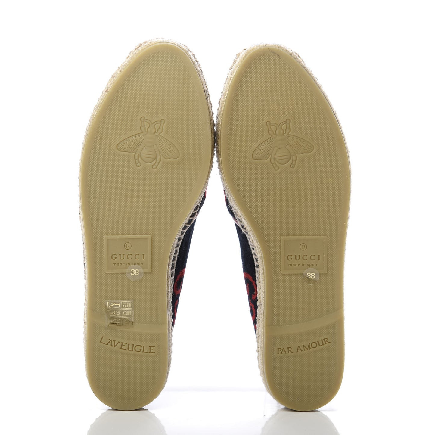 Terry Cloth GG Monogram Espadrilles 38 Blue Red