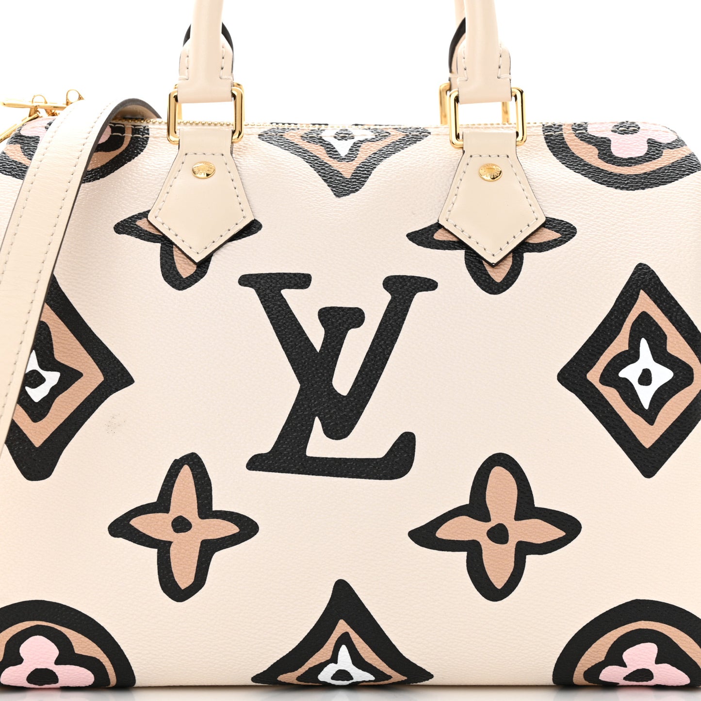 Monogram Giant Wild At Heart Speedy Bandouliere 25 Creme