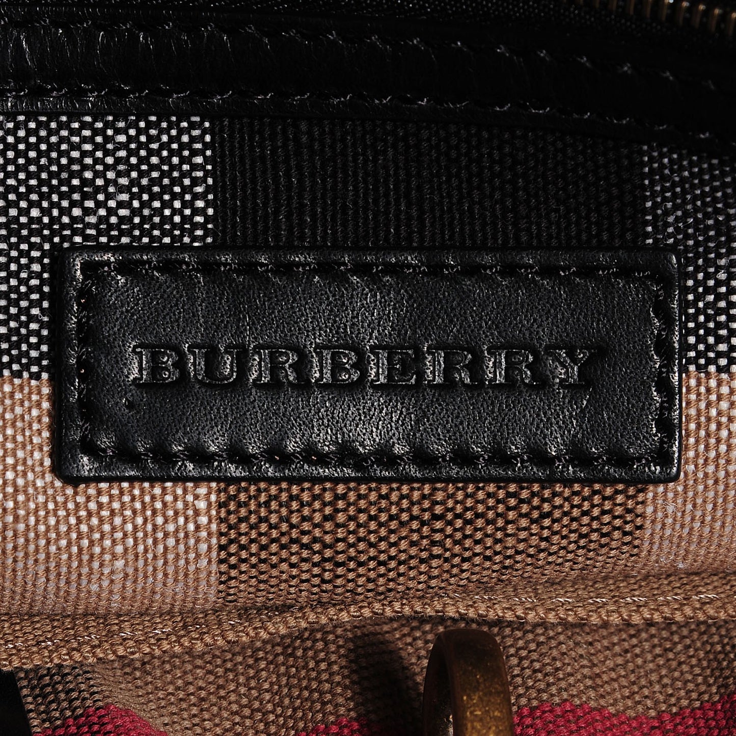 Canvas Mega Check Medium Tottenham Brit Tote Black