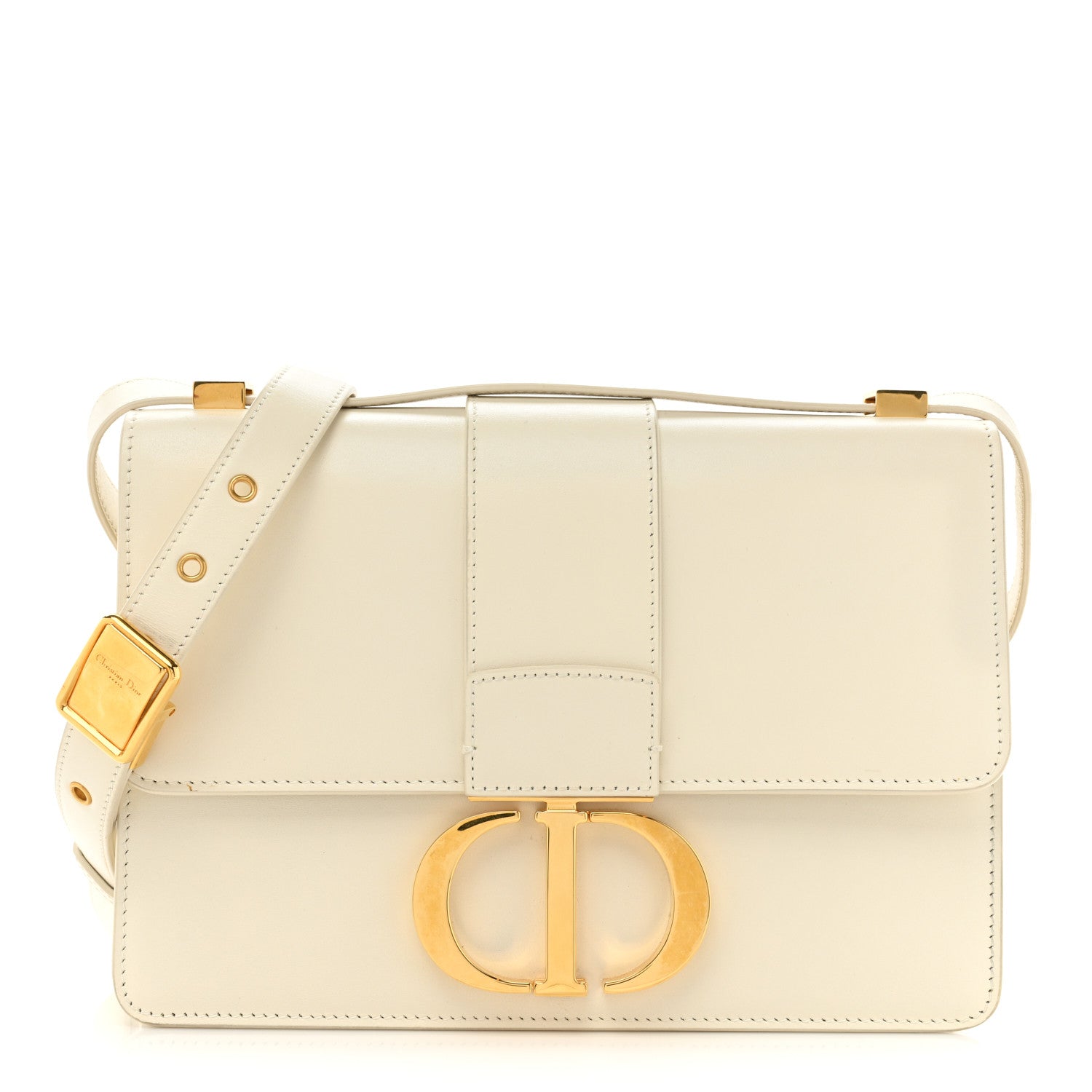 Christian Dior Box Calfskin 30 Montaigne Flap Bag Latte 1 of 16