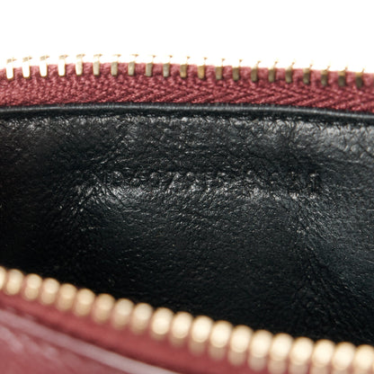 Saint Laurent Monogram Grain de Poudre 5 Fragments Zip Pouch Card Holder Palissandre 7 of 8