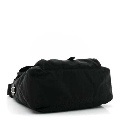 Prada Nylon Vela Saffiano Single Buckle Messenger Shoulder Bag Black 4 of 10