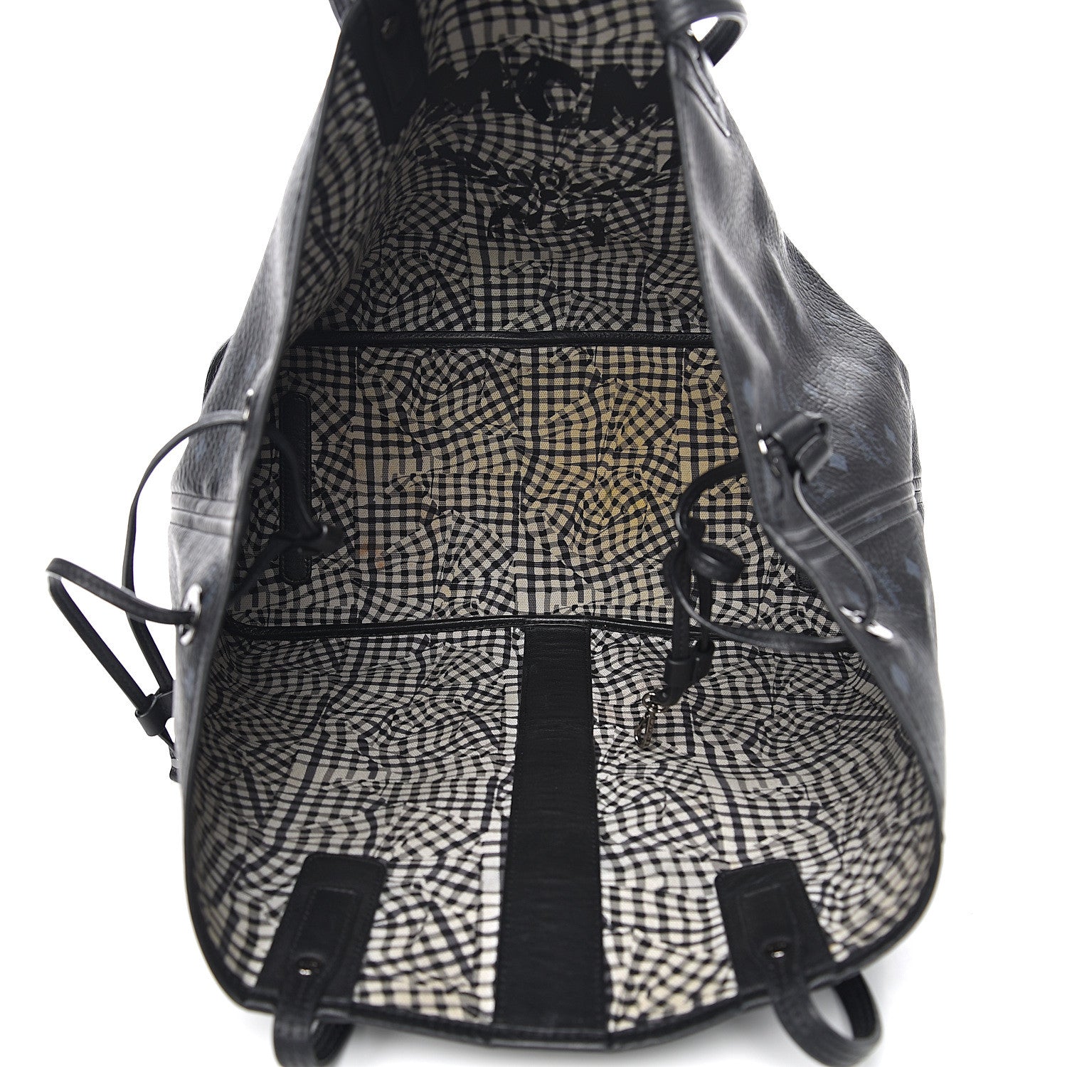 MCM Visetos Large Liz Reversible Shopper Tote Black 8 of 20
