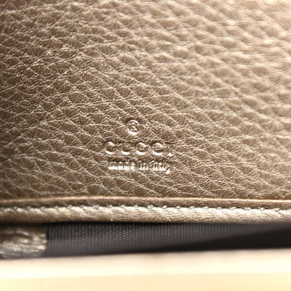 Gucci Metallic Pebbled Calfskin Soho Zip Around Wallet Golden Beige 6 of 7