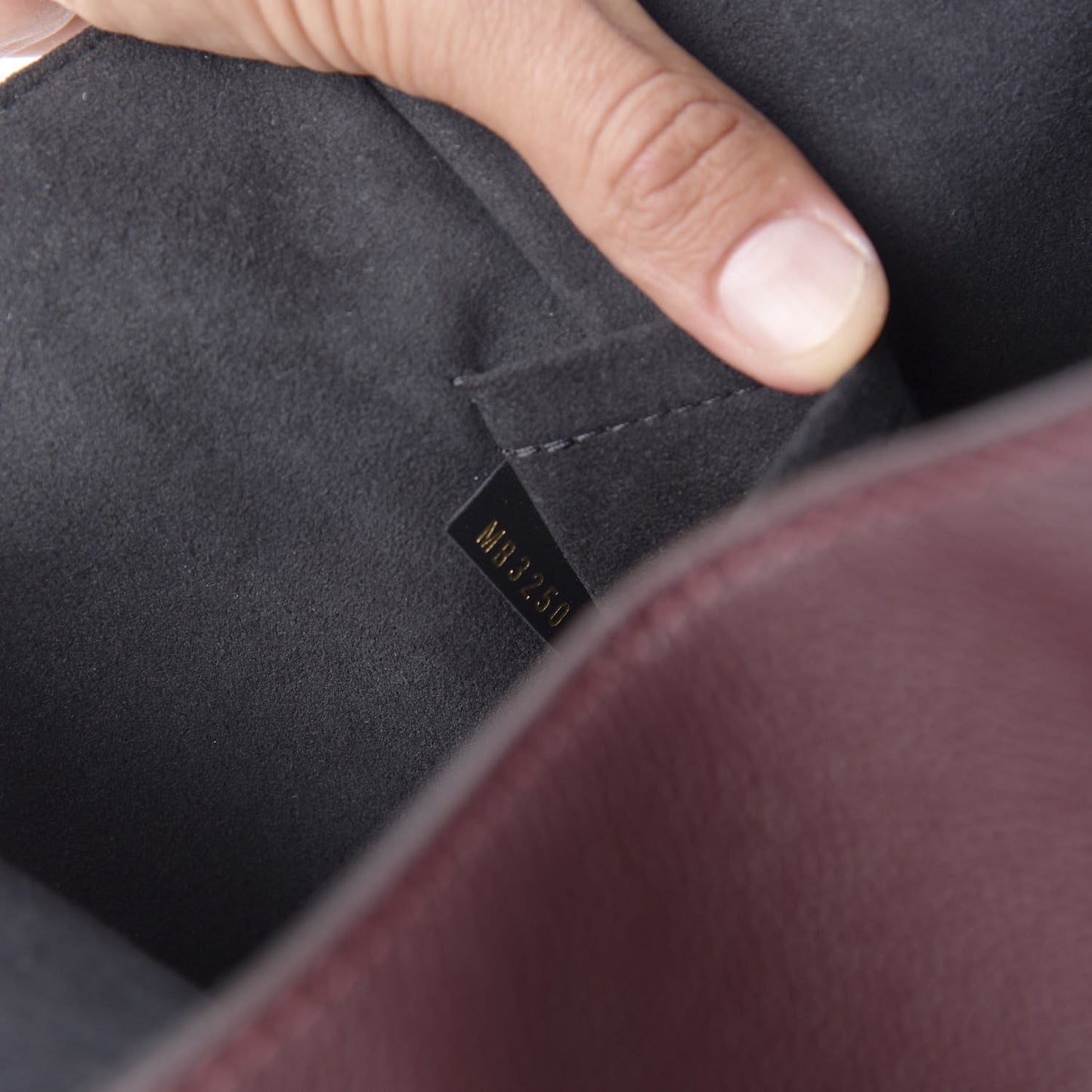 Calfskin Monogram Fold Tote MM Black Wine Cream