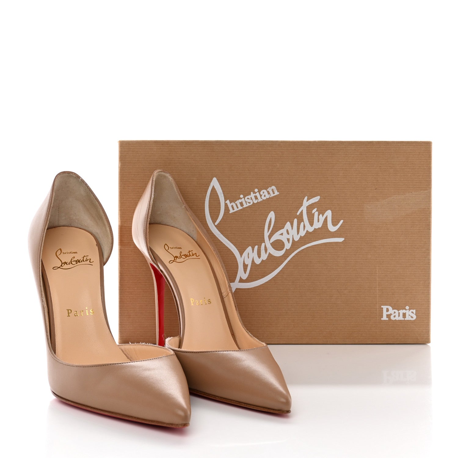 Christian Louboutin Nappa Iriza 100 Pumps 37.5 Nude 14 of 14