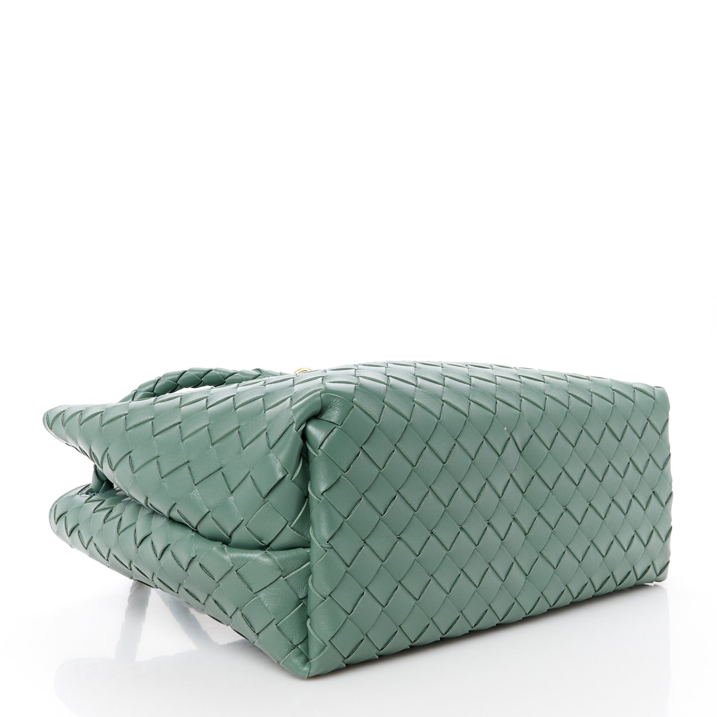 Nappa Intrecciato Medium Andiamo Shoulder Bag Aloe