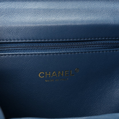 Chanel Caviar Quilted Business Affinity Backpack Blue 5 of 7