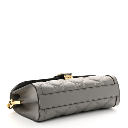 Gucci Calfskin GG Matelasse Small Flap Shoulder Bag Dusty Grey Natural 4 of 14