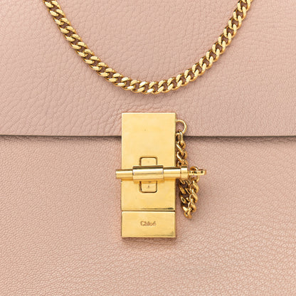 Chloe Grained Lambskin Drew Shoulder Bag Cement Pink 7 of 11