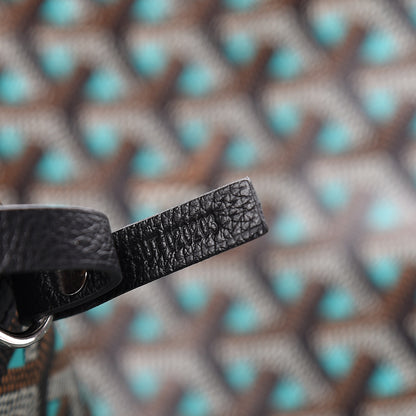 Goyard Goyardine Saint Louis Claire Voie GM Black Blue 7 of 11