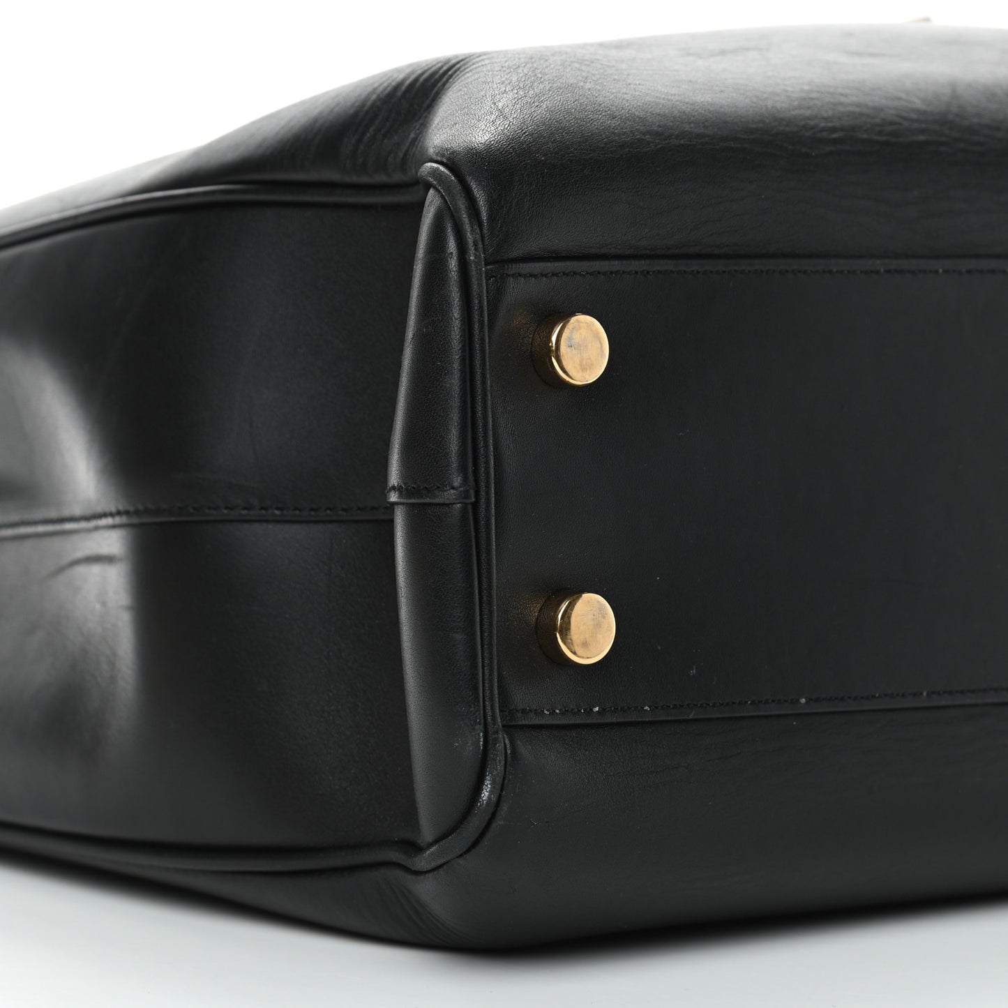 Calfskin Classic Monogram Shopping Bag Black