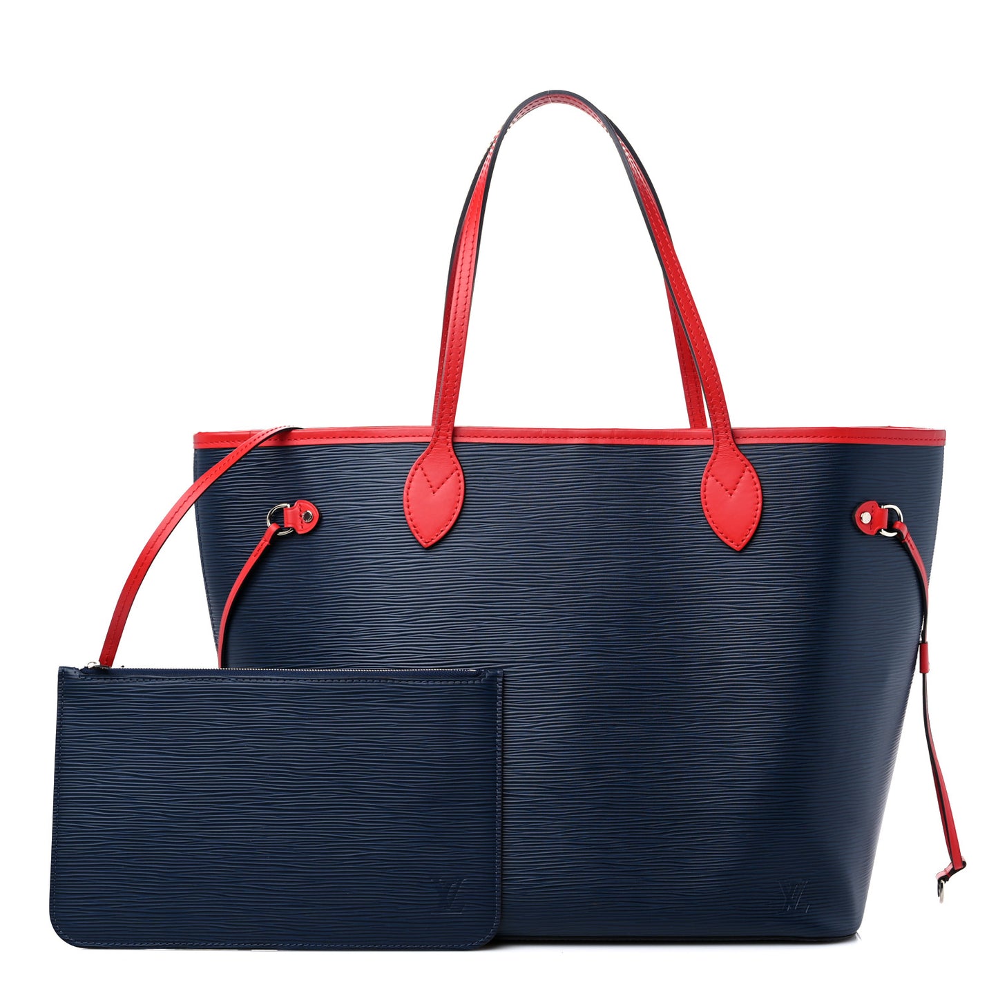 Epi Neverfull MM Indigo Coquelicot