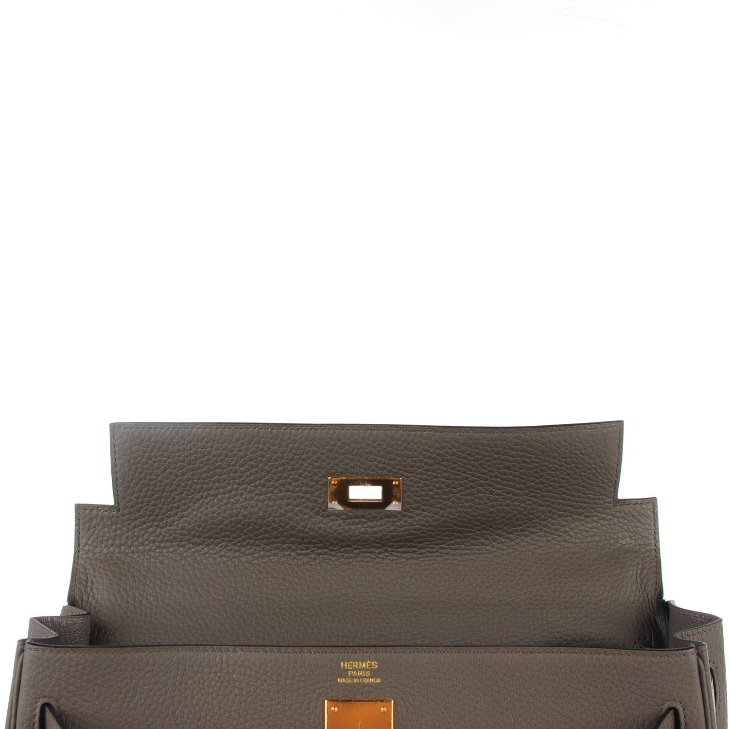 Hermes Taurillon Clemence Kelly Retourne 32 Etain 8 of 23