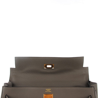 Hermes Taurillon Clemence Kelly Retourne 32 Etain 8 of 23