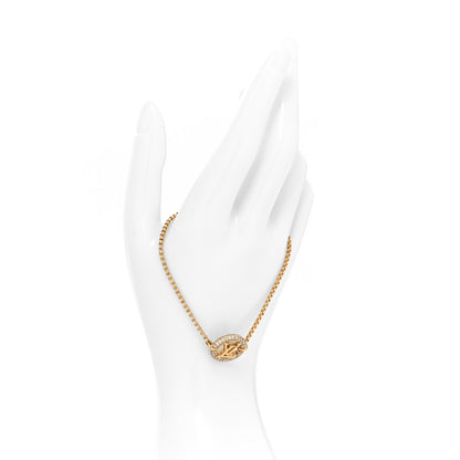 Louis Vuitton Metal Crystal Louise By Night Bracelet Gold 2 of 5