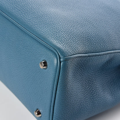 Christian Dior Bullcalf Large Diorissimo Tote Blue 19 of 24