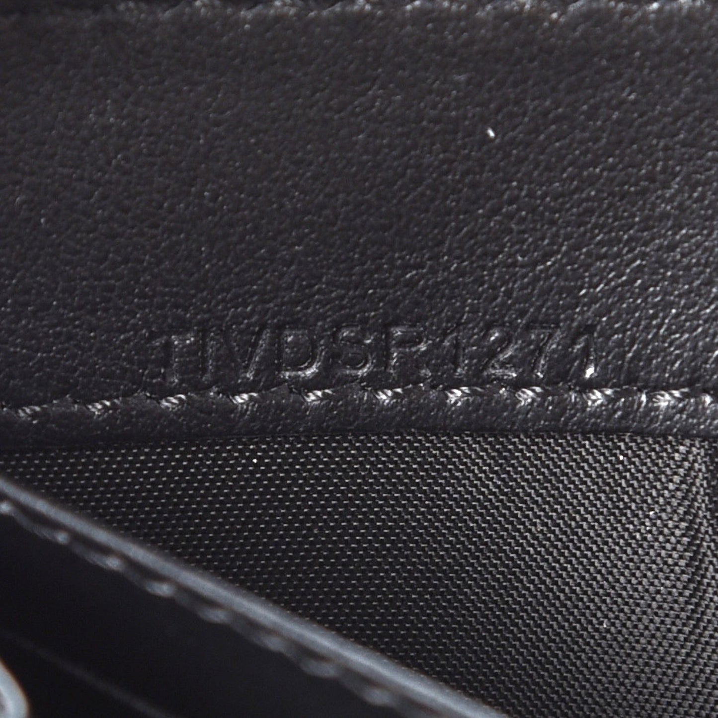 Grained Calfskin Graffiti Print Zip Around Wallet Black