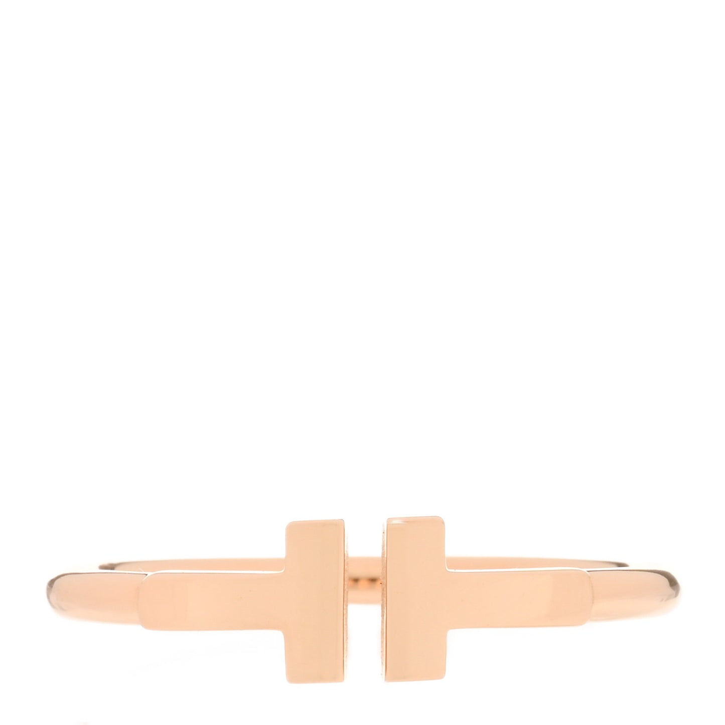 18K Rose Gold T Wire Ring 56 7.5