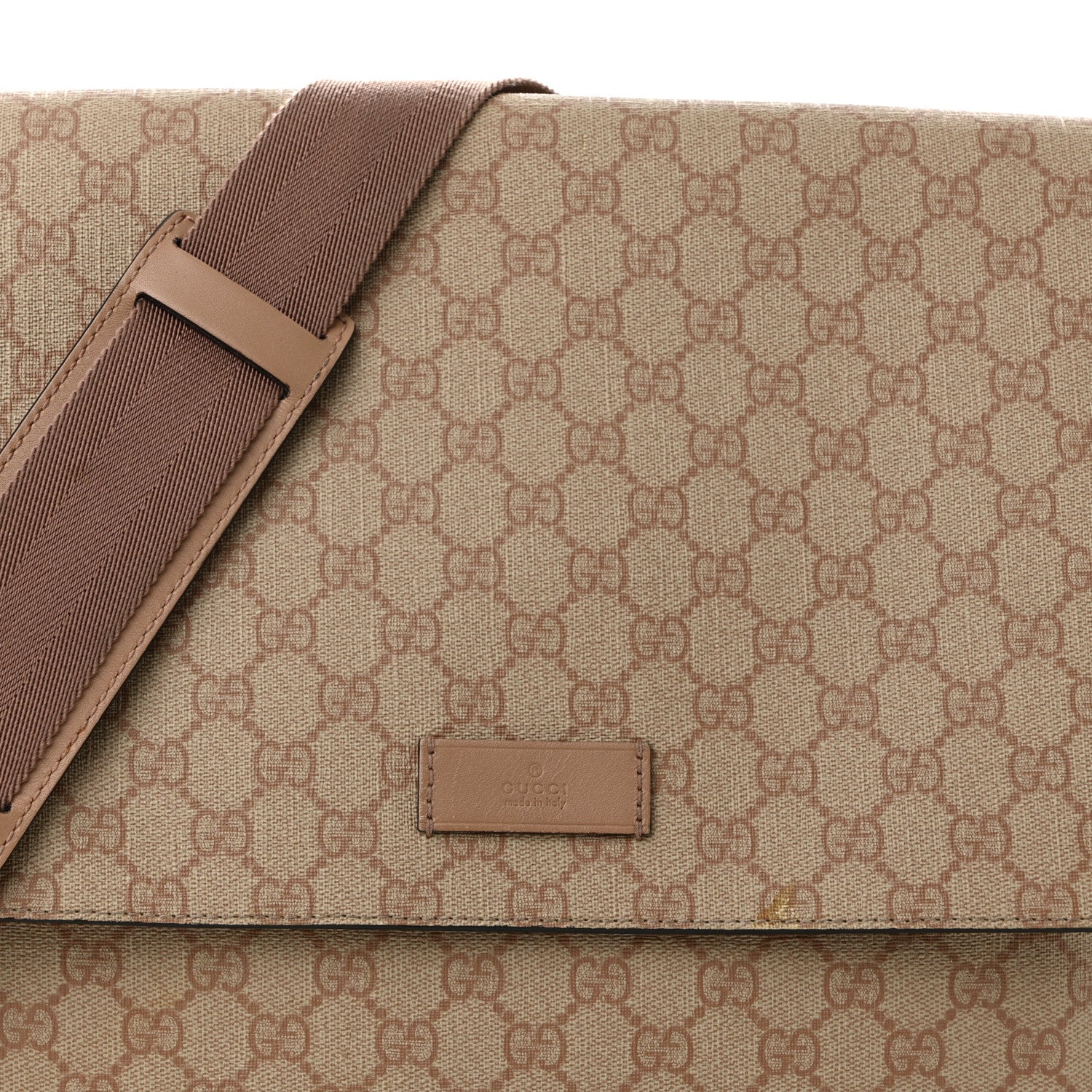 Gucci GG Supreme Monogram Messenger Diaper Bag Beige 8 of 13