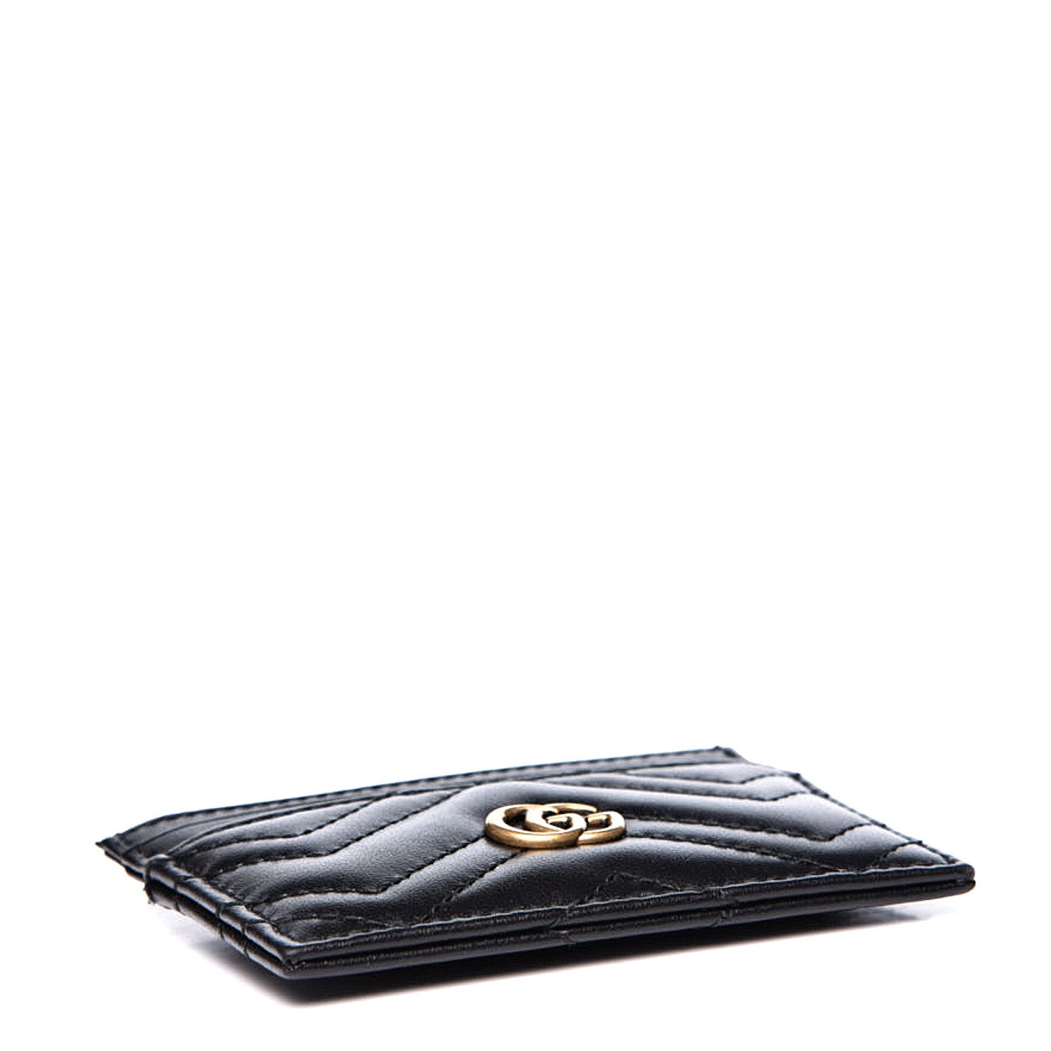 Gucci Calfskin Matelasse GG Marmont Card Holder Black 3 of 9