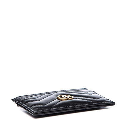 Gucci Calfskin Matelasse GG Marmont Card Holder Black 3 of 9